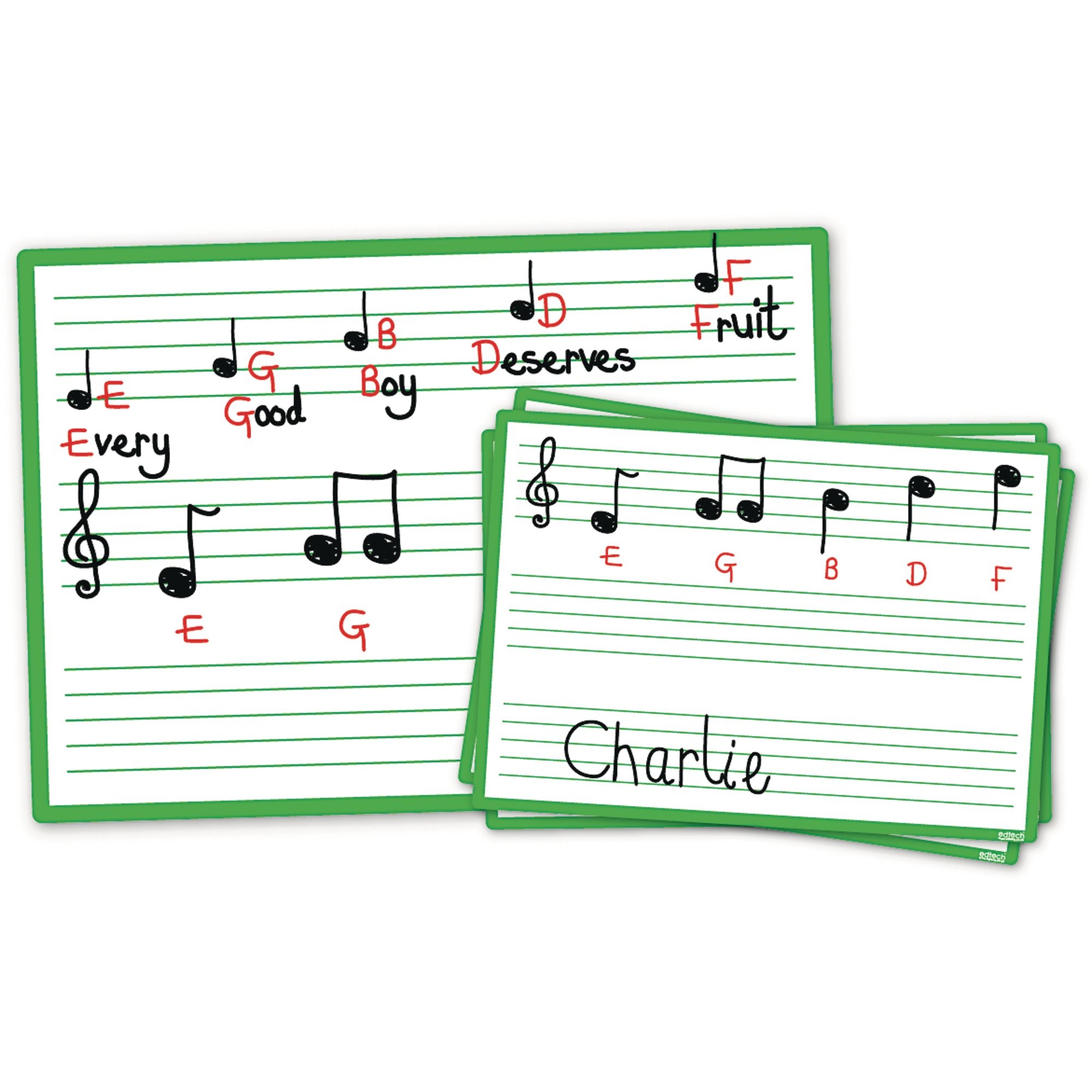 Music A4 Dry-wipe Boards - Pack of 30